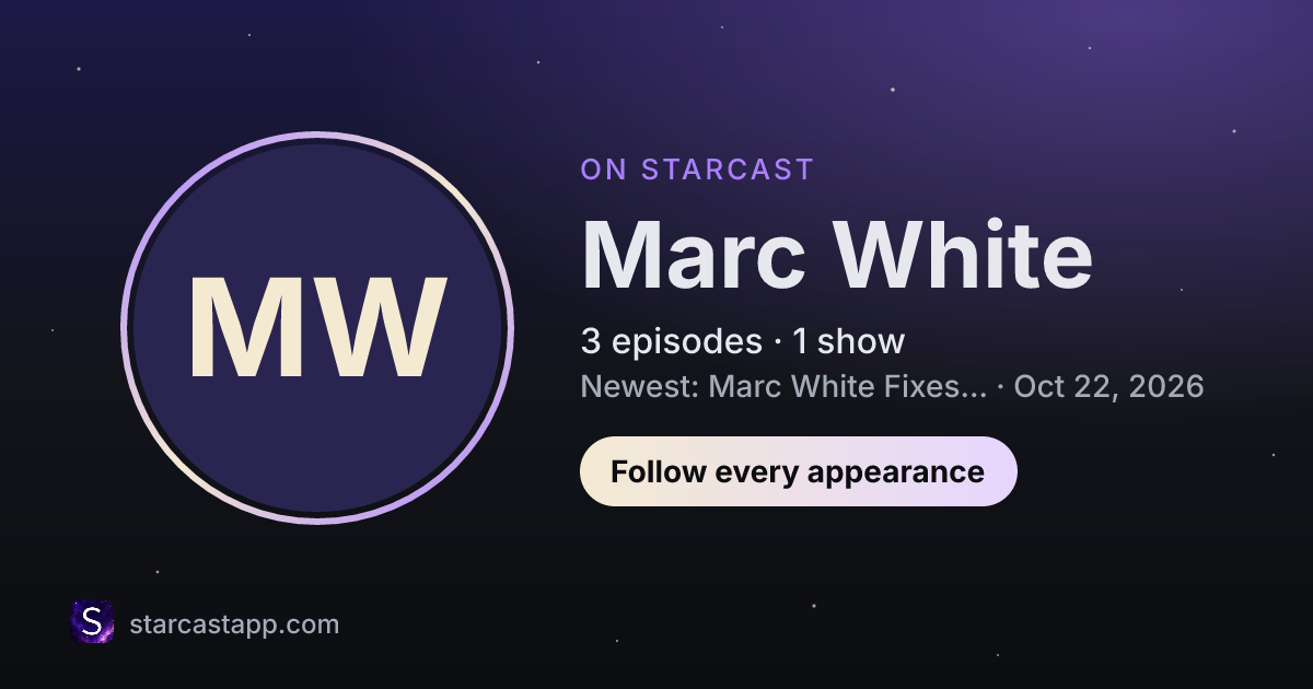 The preview card for Marc White