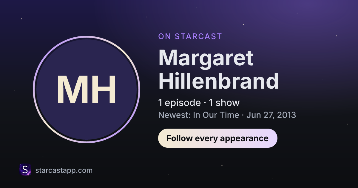 The preview card for Margaret Hillenbrand