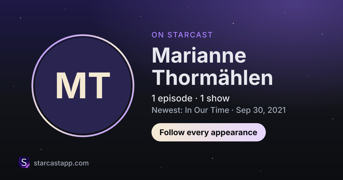The preview card for Marianne Thormählen