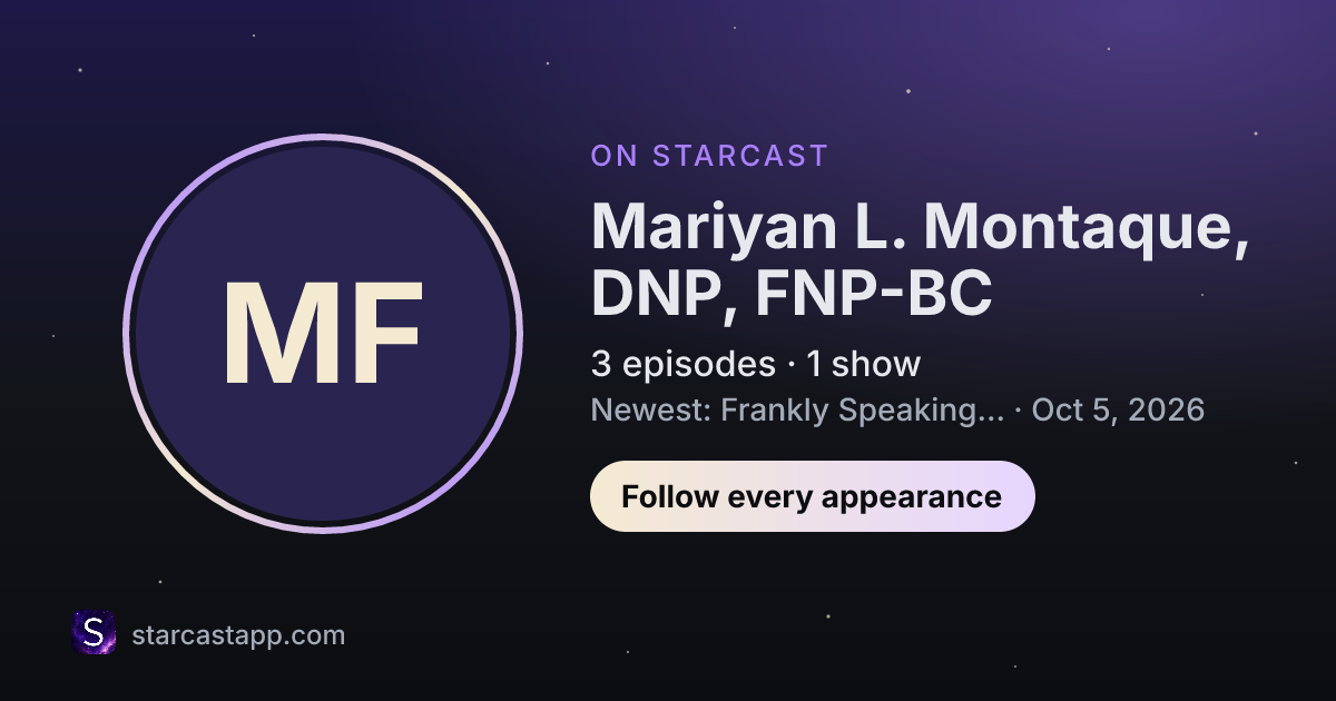 The preview card for Mariyan L. Montaque, DNP, FNP-BC