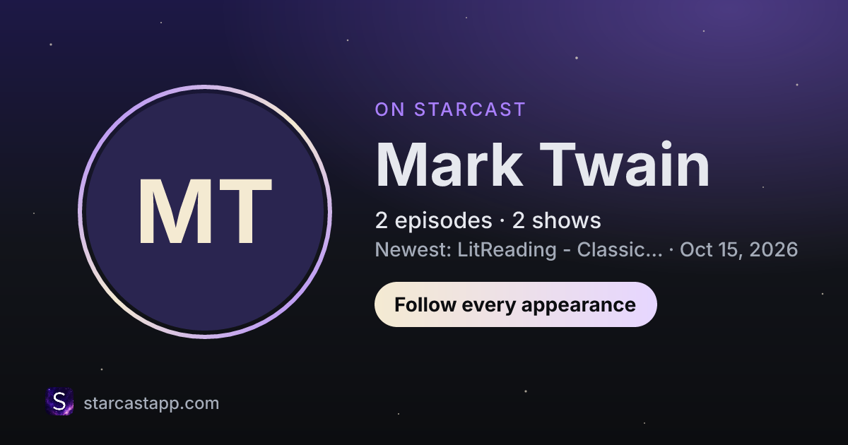 The preview card for Mark Twain