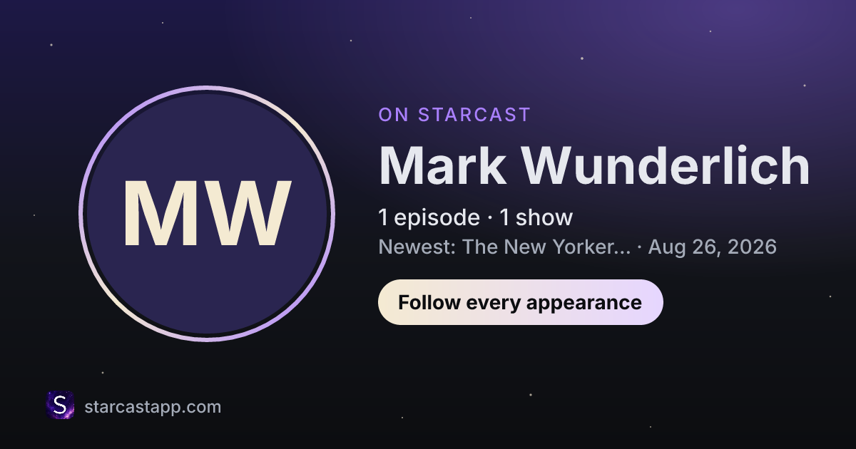 The preview card for Mark Wunderlich