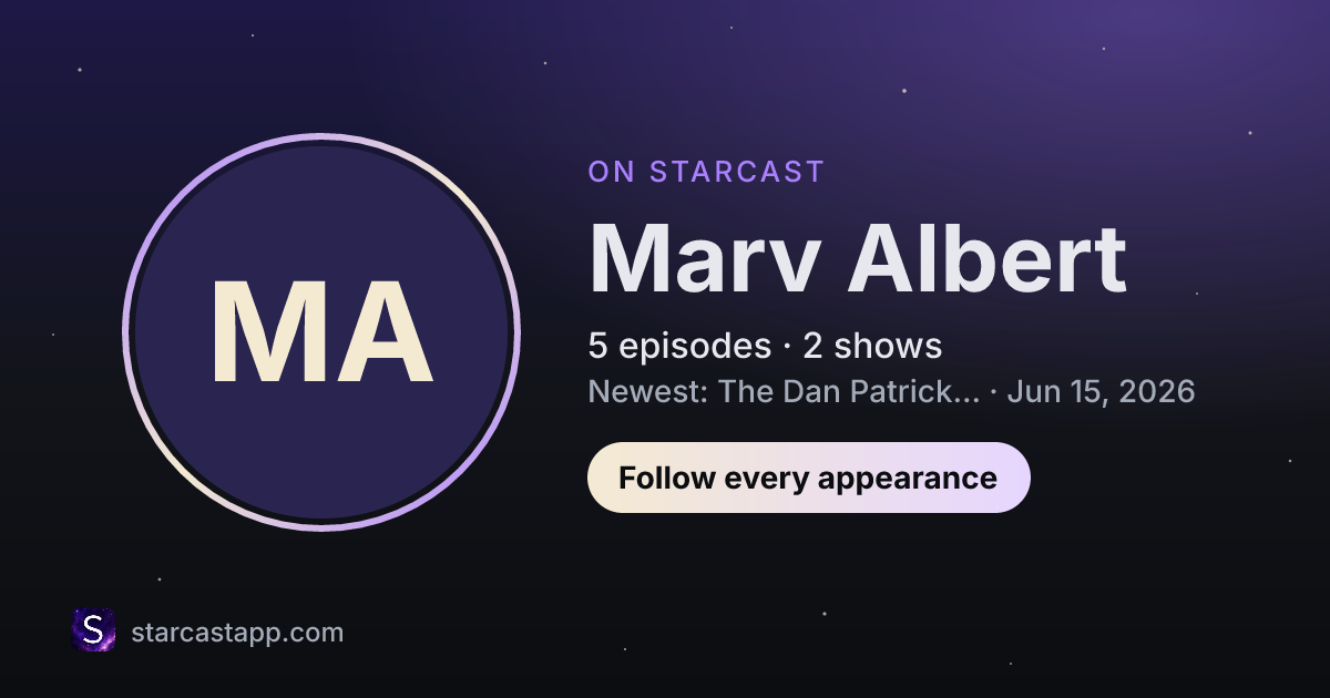 The preview card for Marv Albert