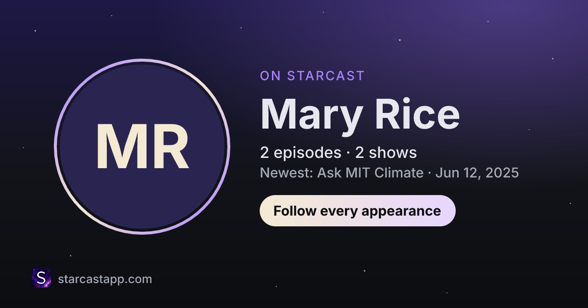 The preview card for Mary Rice