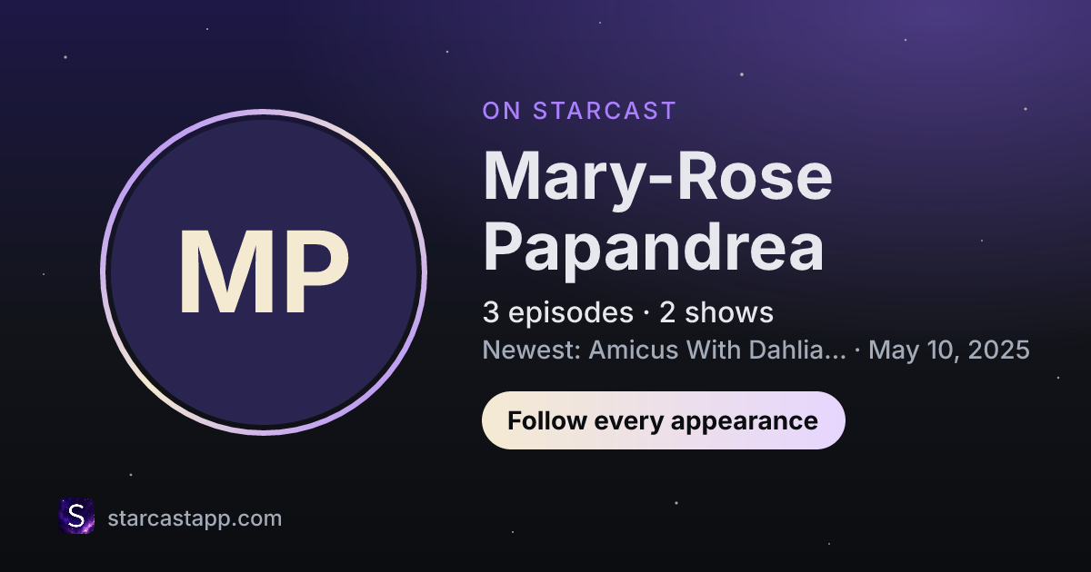 The preview card for Mary-Rose Papandrea