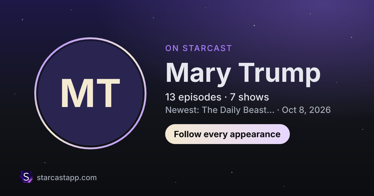 The preview card for Mary Trump