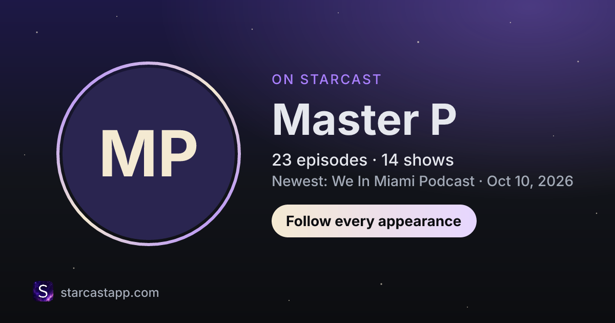 The preview card for Master P