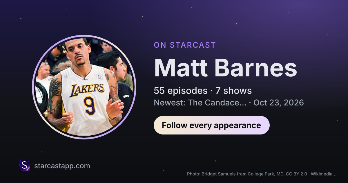 The preview card for Matt Barnes
