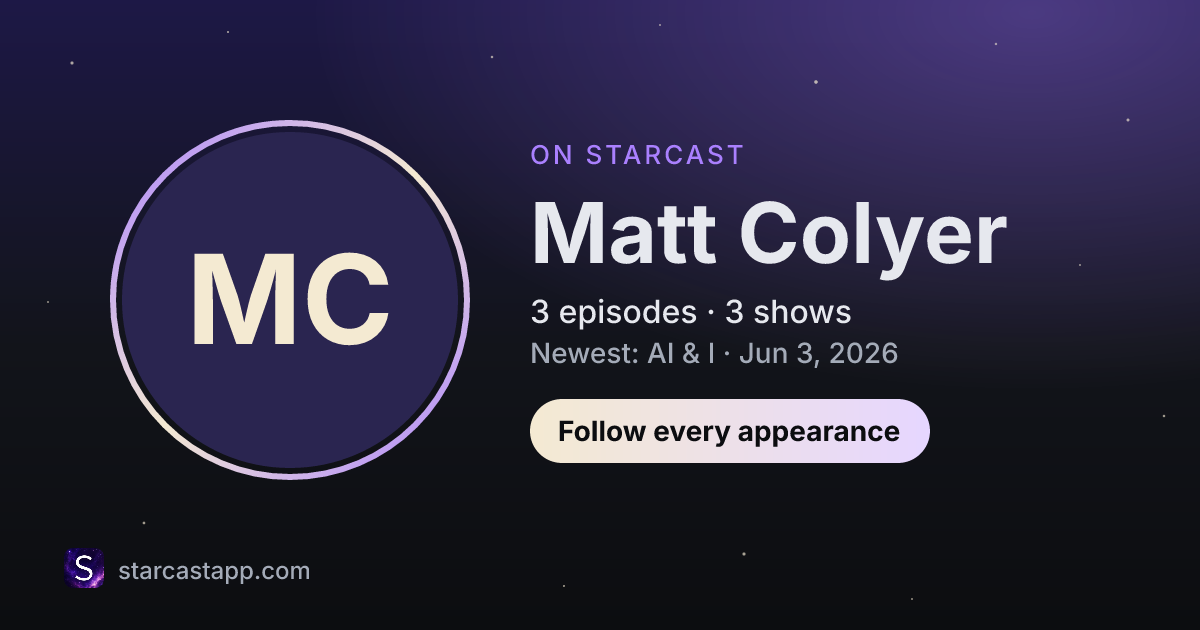 The preview card for Matt Colyer