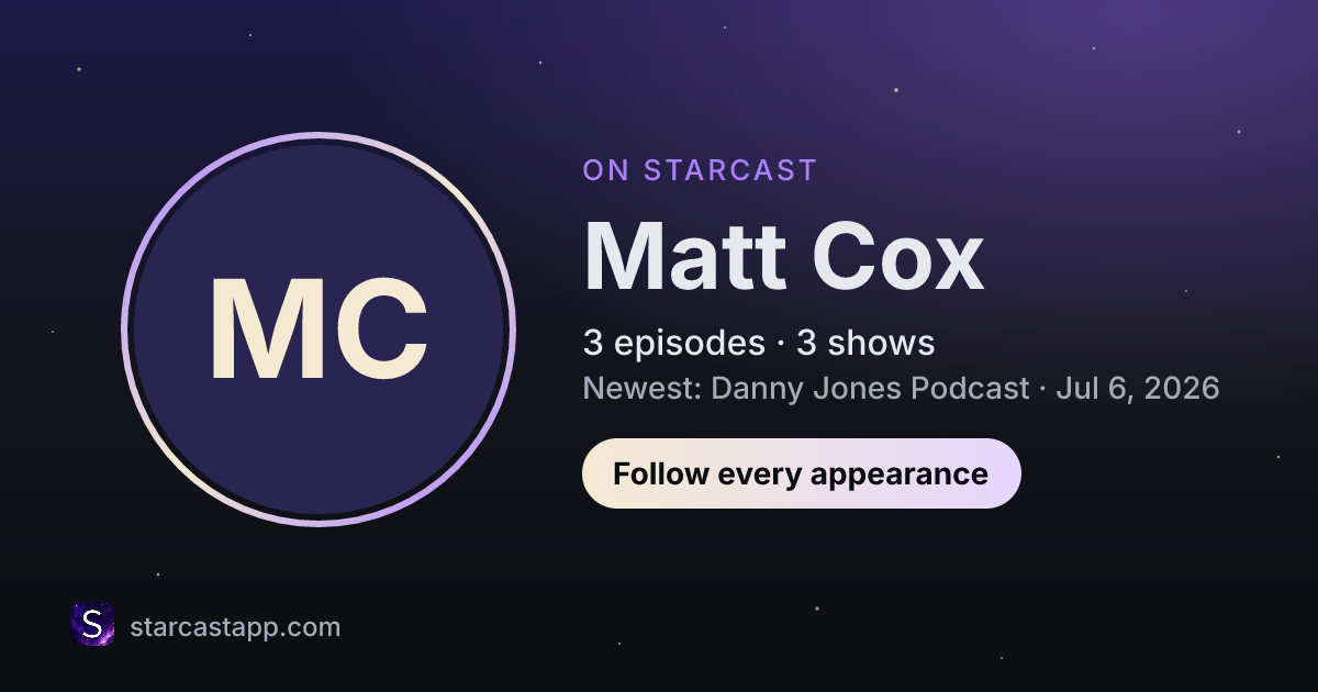 The preview card for Matt Cox
