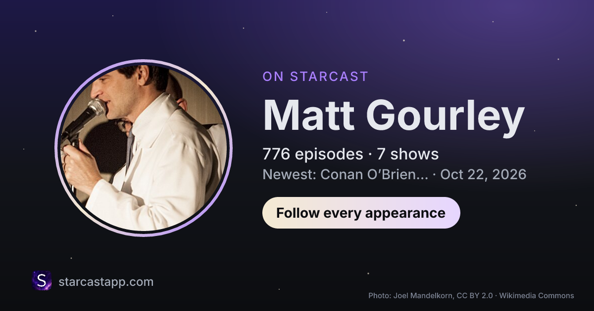 The preview card for Matt Gourley