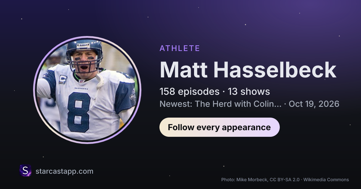 The preview card for Matt Hasselbeck