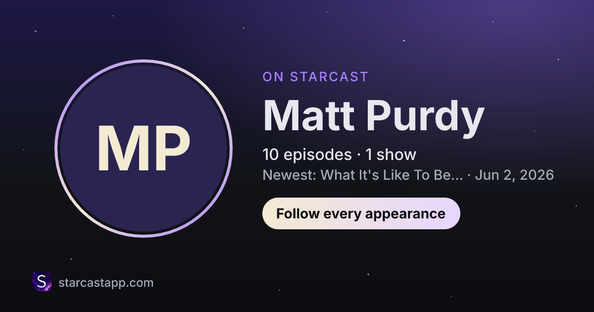 The preview card for Matt Purdy