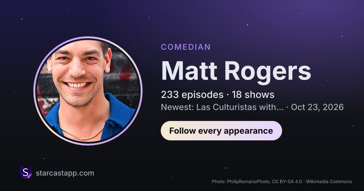 The preview card for Matt Rogers