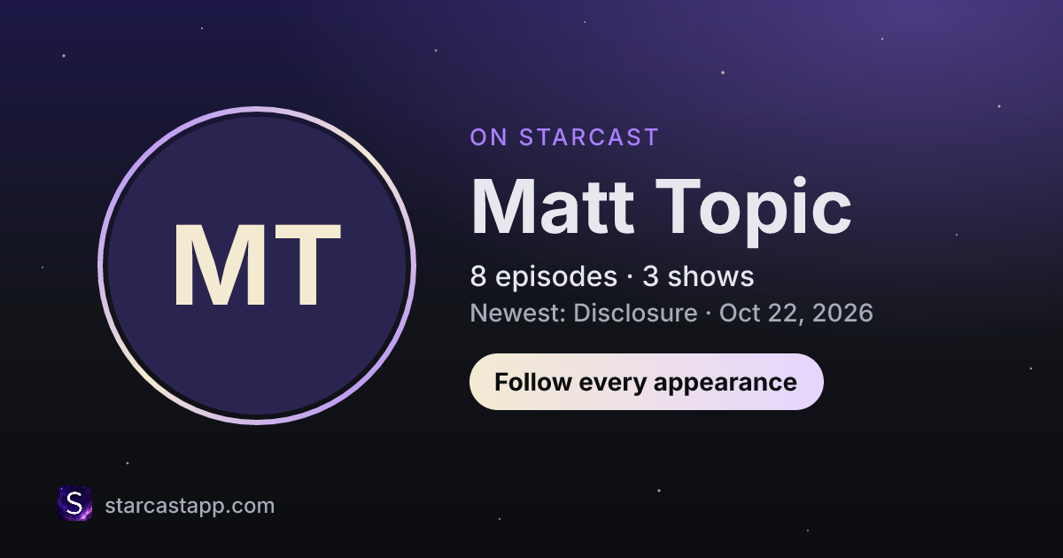 The preview card for Matt Topic