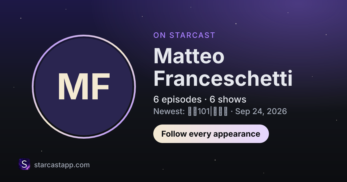 The preview card for Matteo Franceschetti