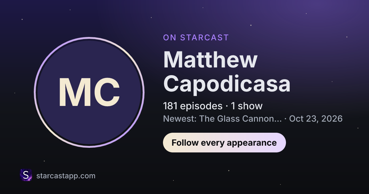 The preview card for Matthew Capodicasa