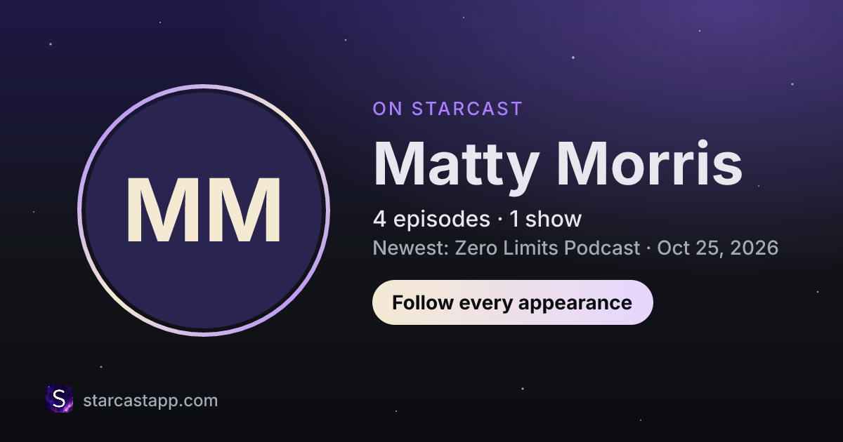 The preview card for Matty Morris