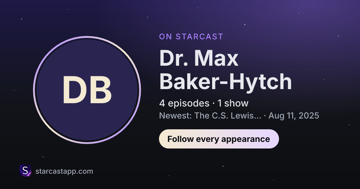 The preview card for Dr. Max Baker-Hytch