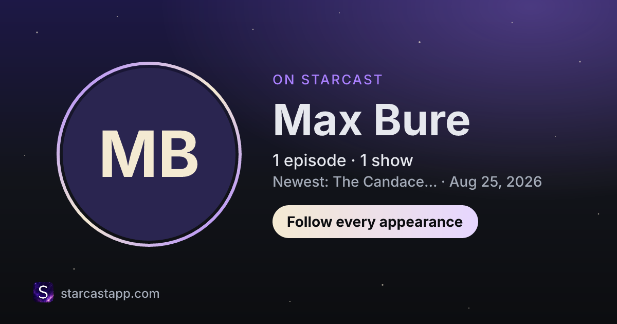 The preview card for Max Bure