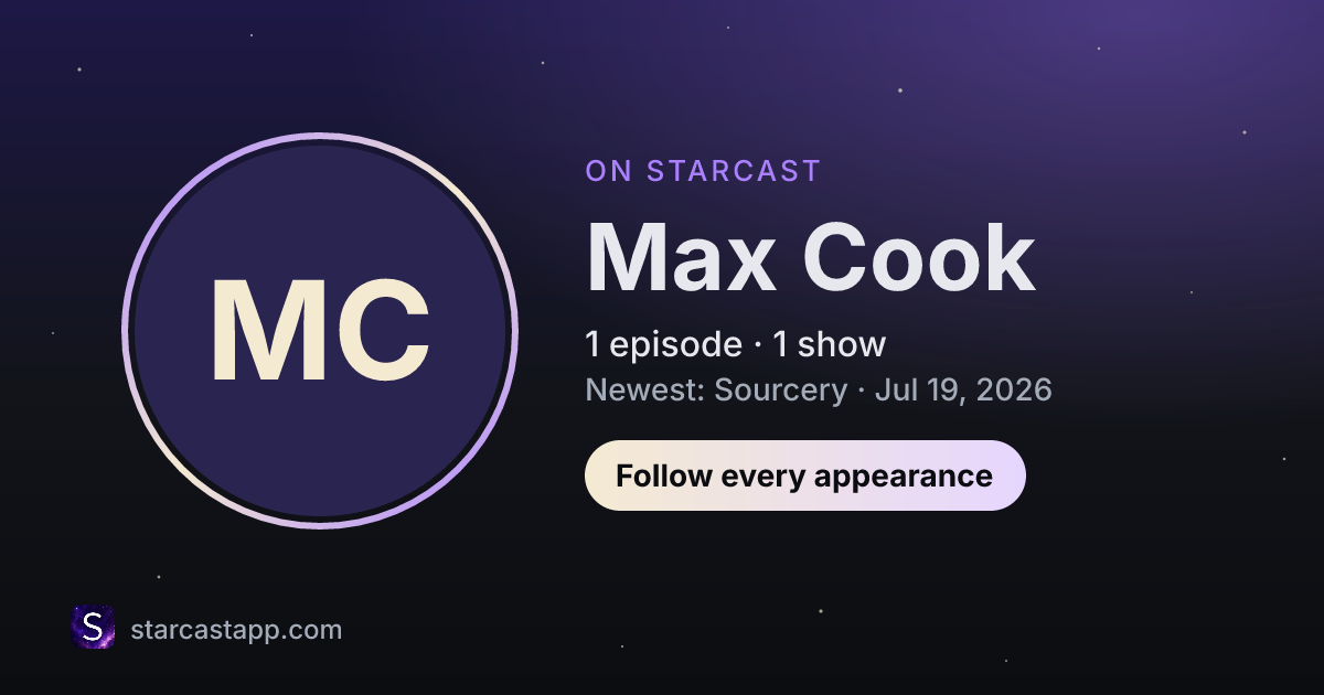 The preview card for Max Cook