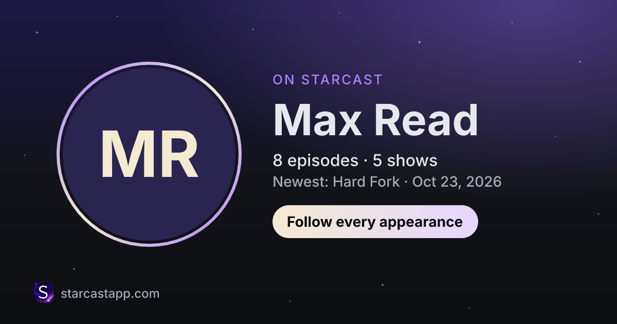 The preview card for Max Read