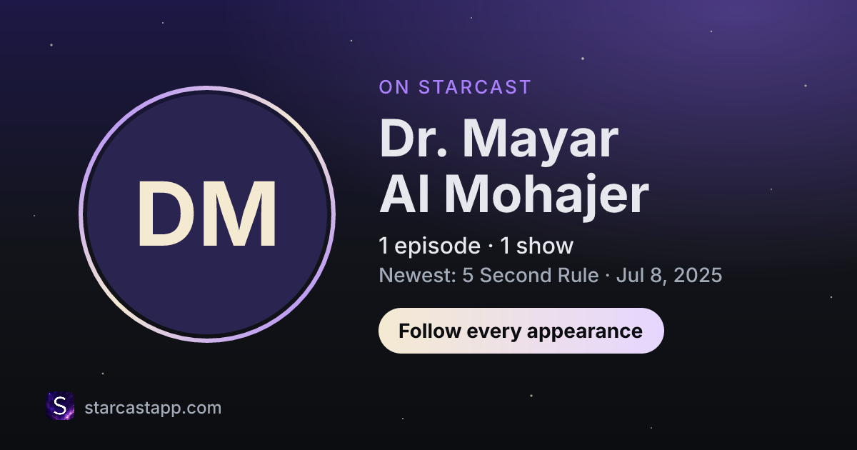 The preview card for Dr. Mayar Al Mohajer