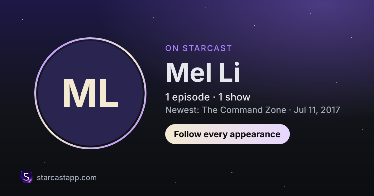 The preview card for Mel Li