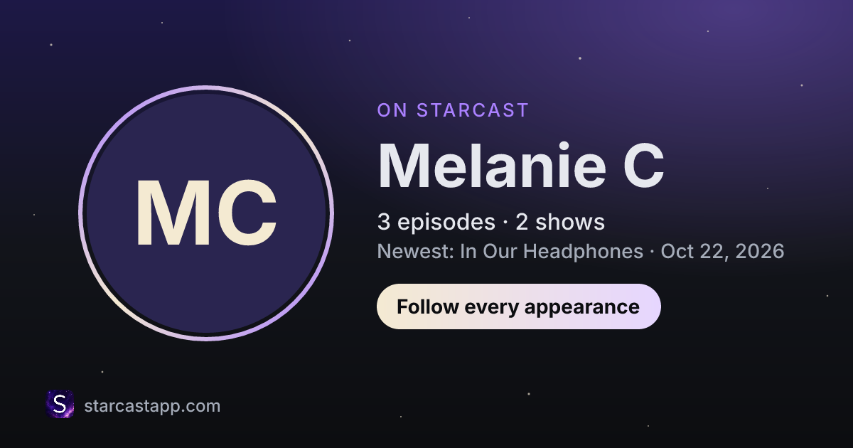 The preview card for Melanie C
