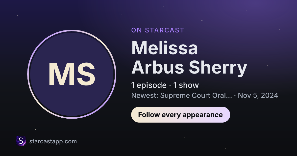 The preview card for Melissa Arbus Sherry