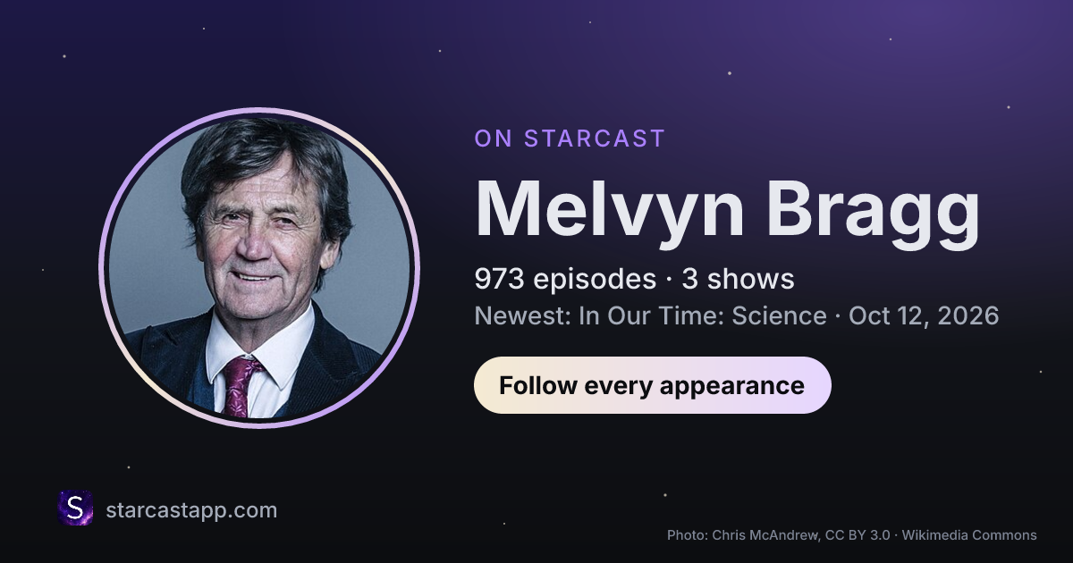 The preview card for Melvyn Bragg