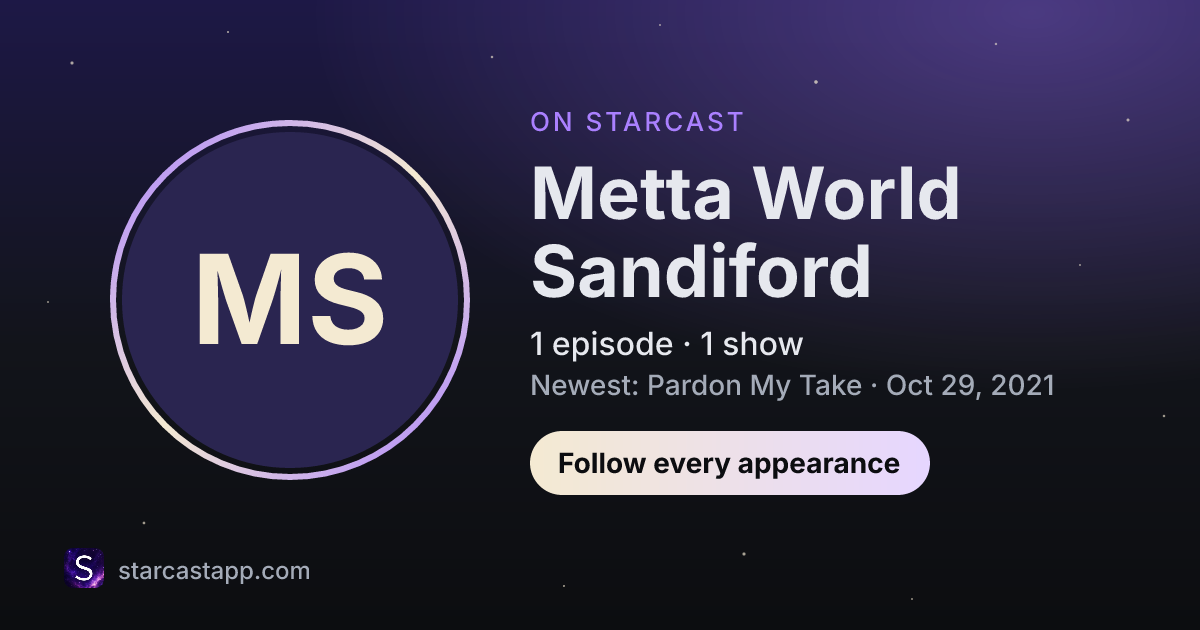 The preview card for Metta World Sandiford