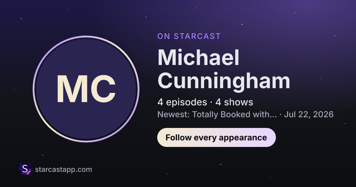 The preview card for Michael Cunningham