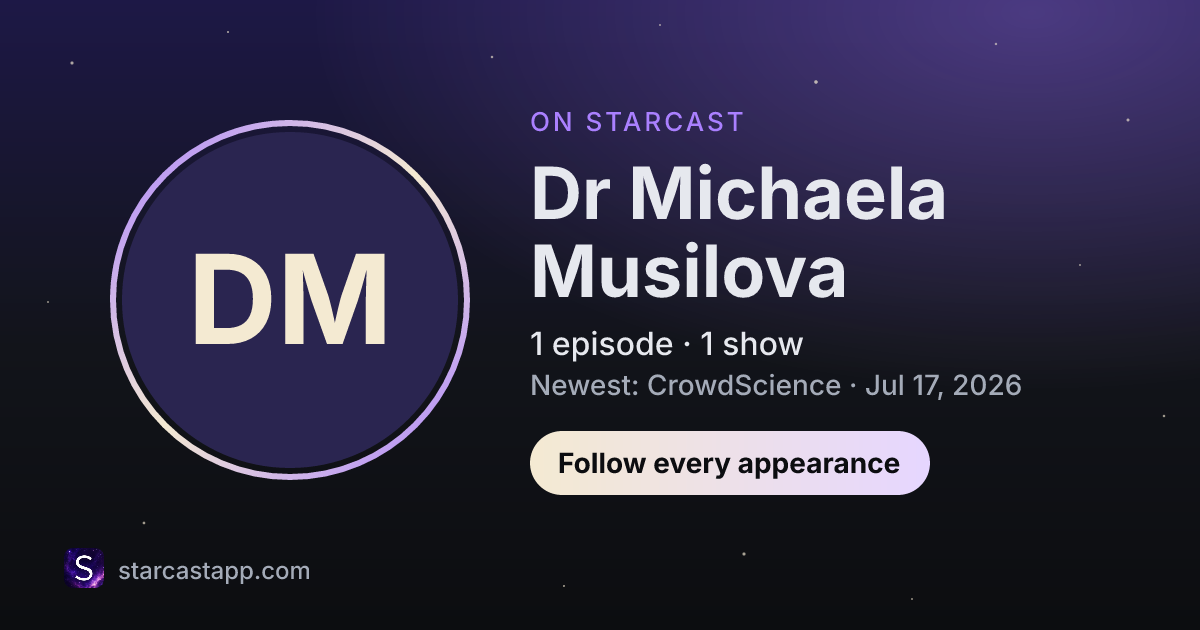 The preview card for Dr Michaela Musilova