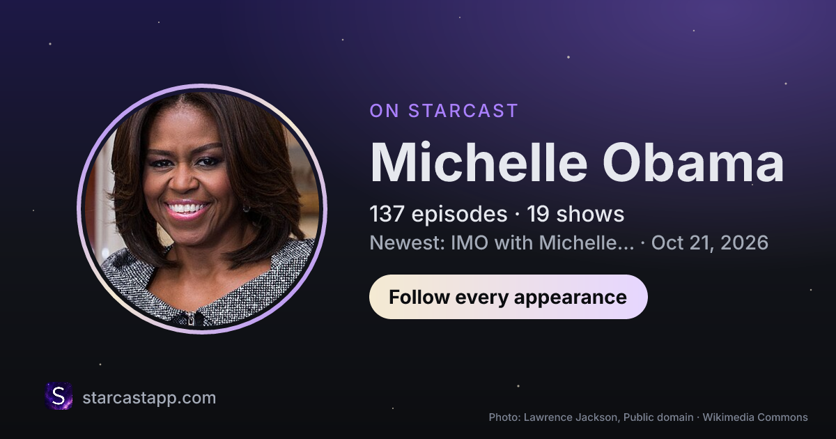 The preview card for Michelle Obama