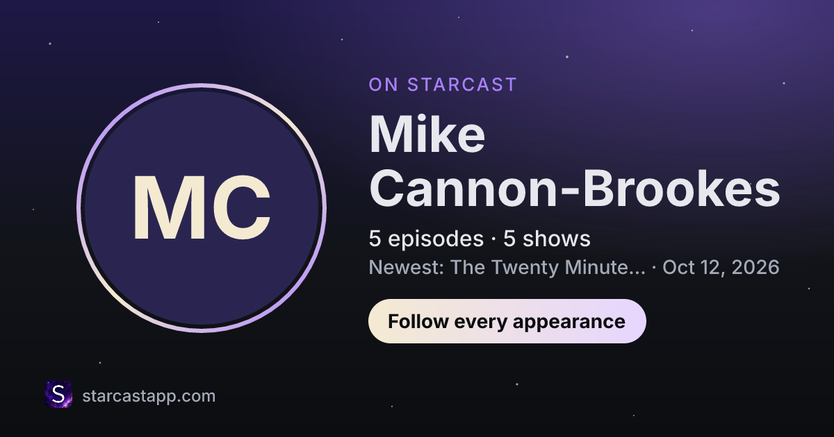 The preview card for Mike Cannon-Brookes