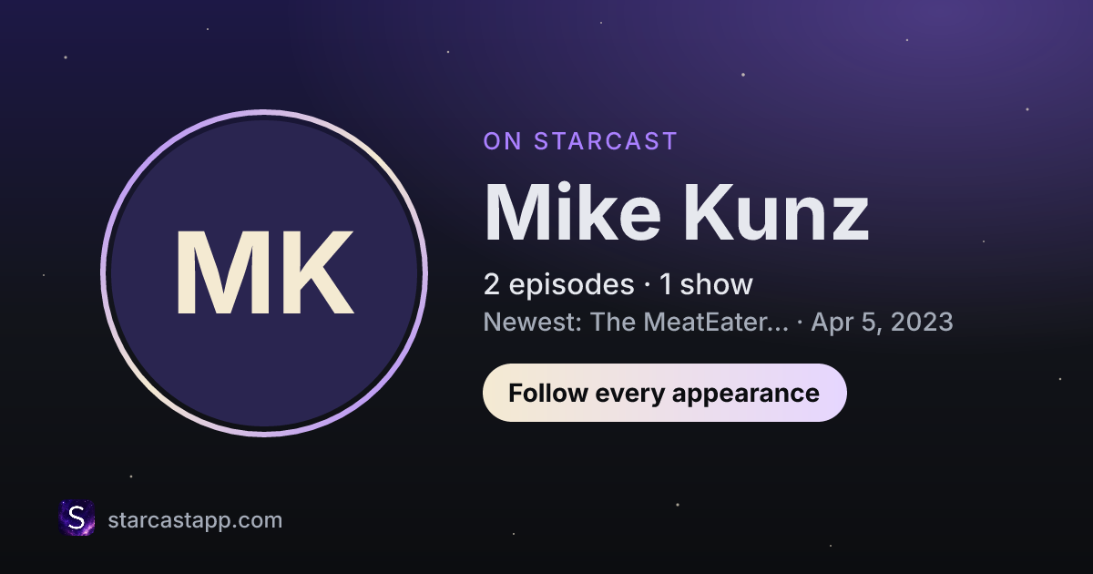 The preview card for Mike Kunz