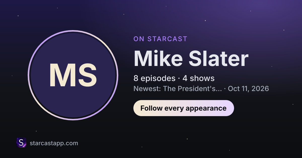 The preview card for Mike Slater