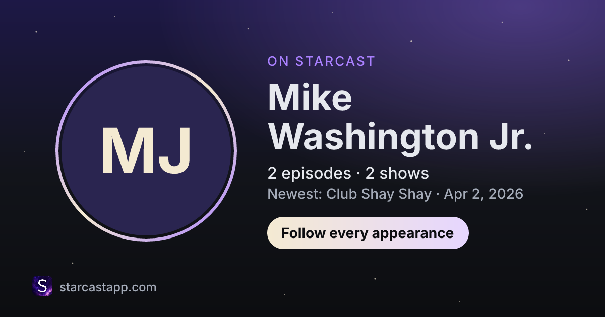 The preview card for Mike Washington Jr.