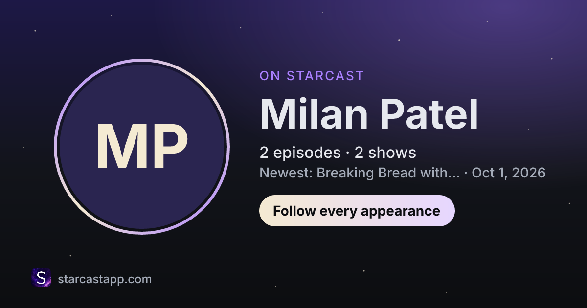 The preview card for Milan Patel