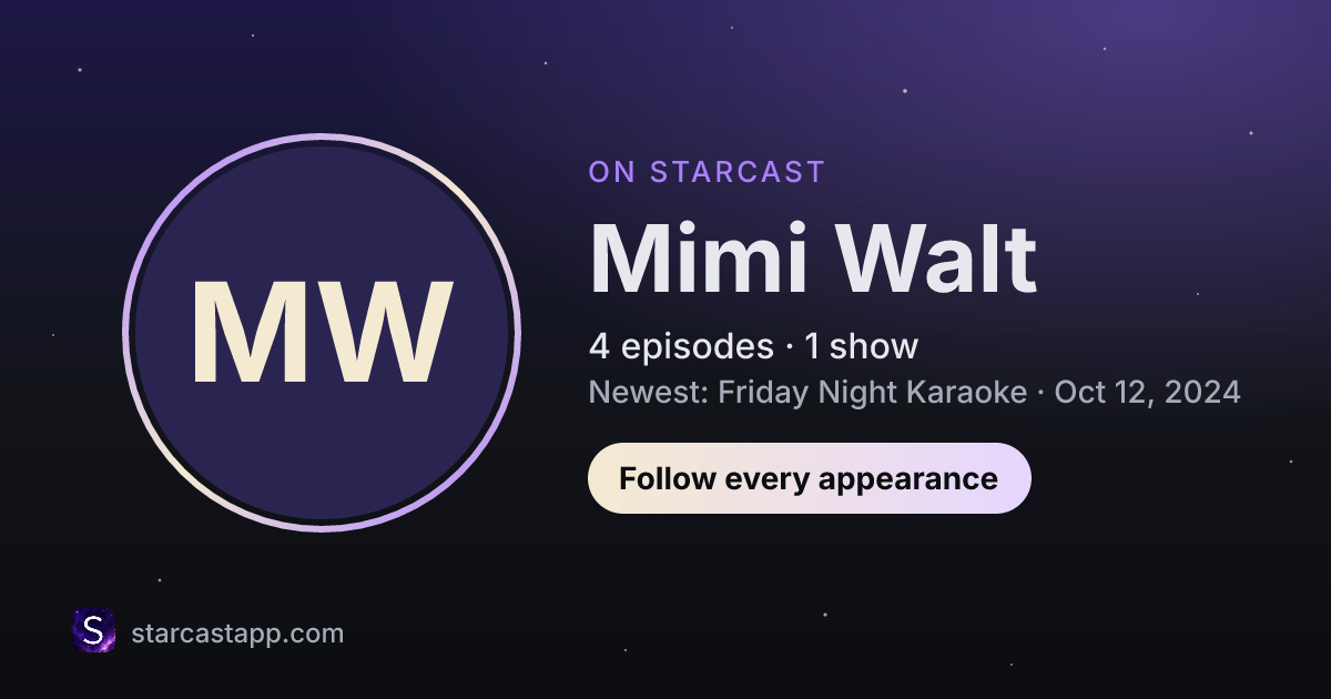 The preview card for Mimi Walt