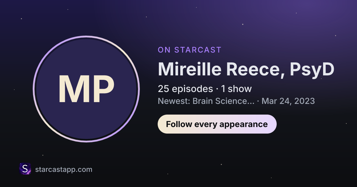 The preview card for Mireille Reece, PsyD