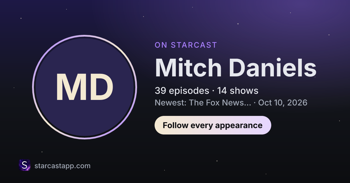 The preview card for Mitch Daniels
