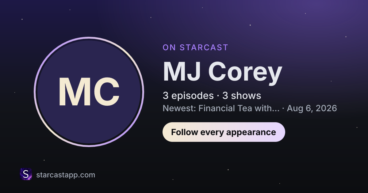 The preview card for MJ Corey