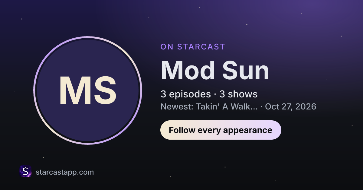The preview card for Mod Sun