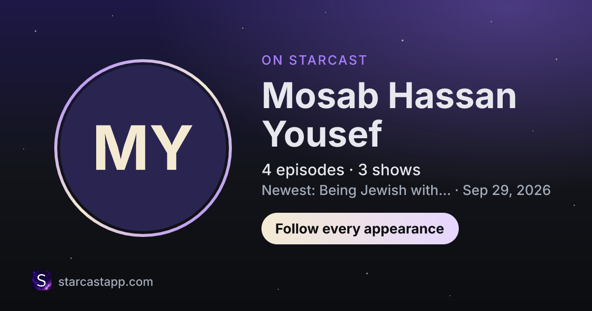 The preview card for Mosab Hassan Yousef