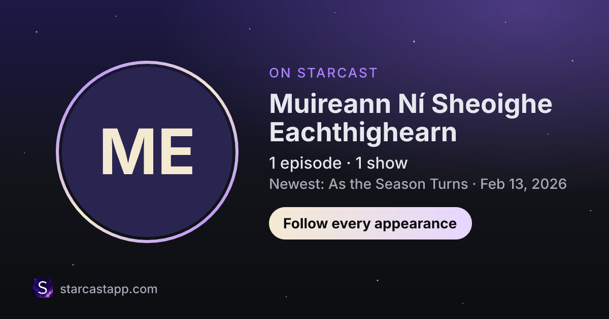 The preview card for Muireann Ní Sheoighe Eachthighearn