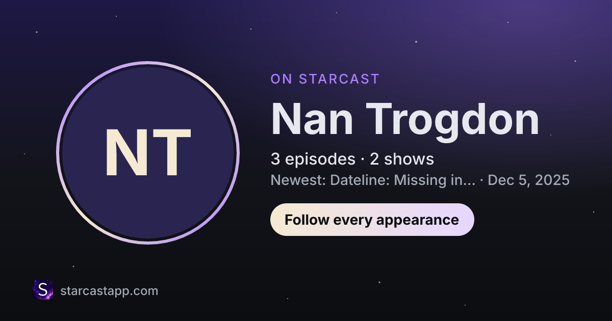 The preview card for Nan Trogdon