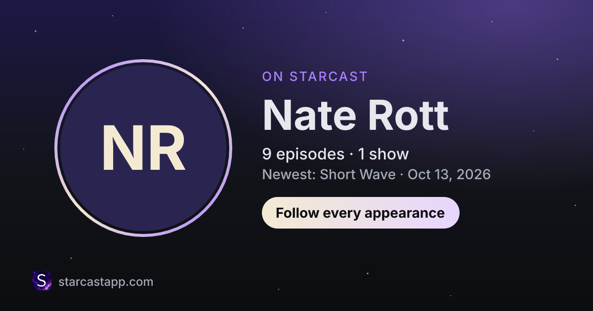 The preview card for Nate Rott