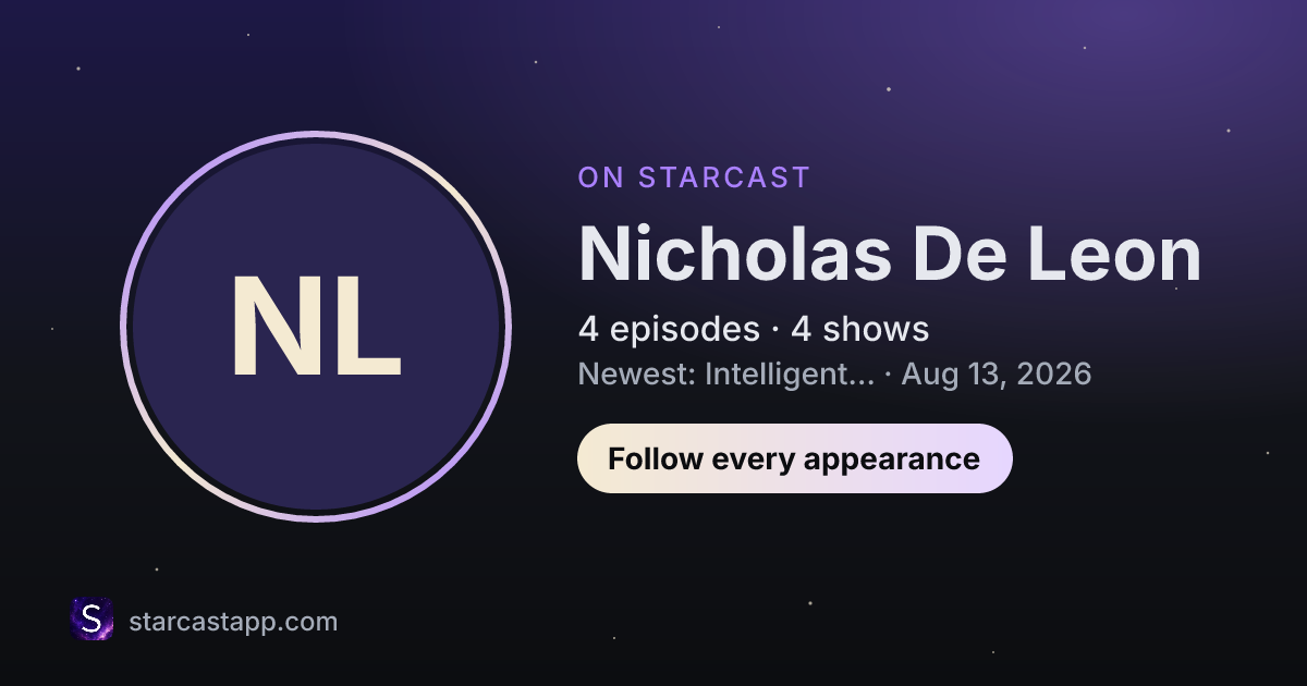 The preview card for Nicholas De Leon